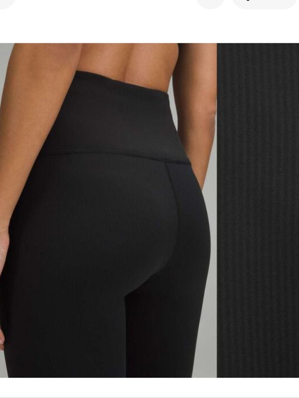 Lululemon Wunder Train Ribbed High-Rise Black 25" Leggings Size 8 - Picture 3 of 6